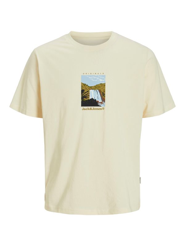 Jack & Jones Plus Jack & Jones Plus Majica 'JORSPLIT'  svijetloplava / kaki / crna / vuneno bijela