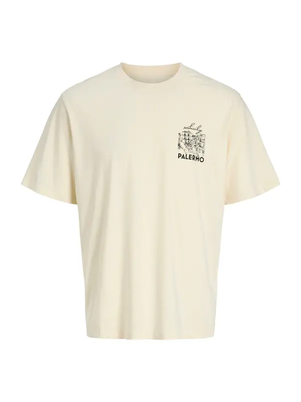 Jack & Jones Plus Jack & Jones Plus Majica 'JORVACATION'  crna / bijela