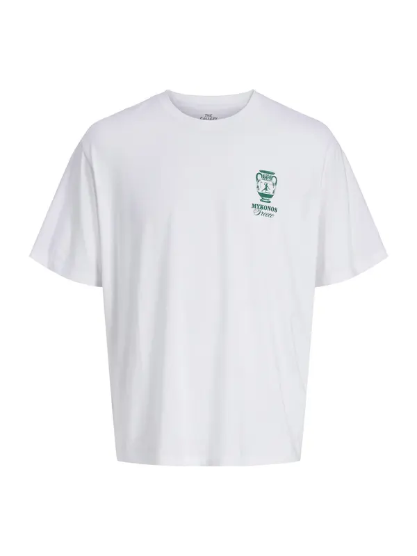 Jack & Jones Plus Jack & Jones Plus Majica 'JORVacation'  tamno zelena / bijela
