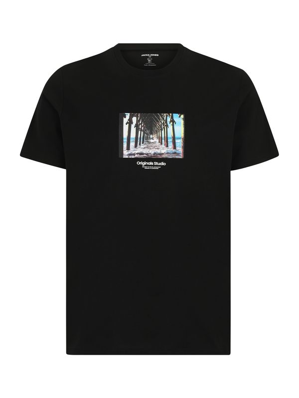 Jack & Jones Plus Jack & Jones Plus Majica 'JORVESTERBRO'  svijetloplava / svijetložuta / crna / bijela