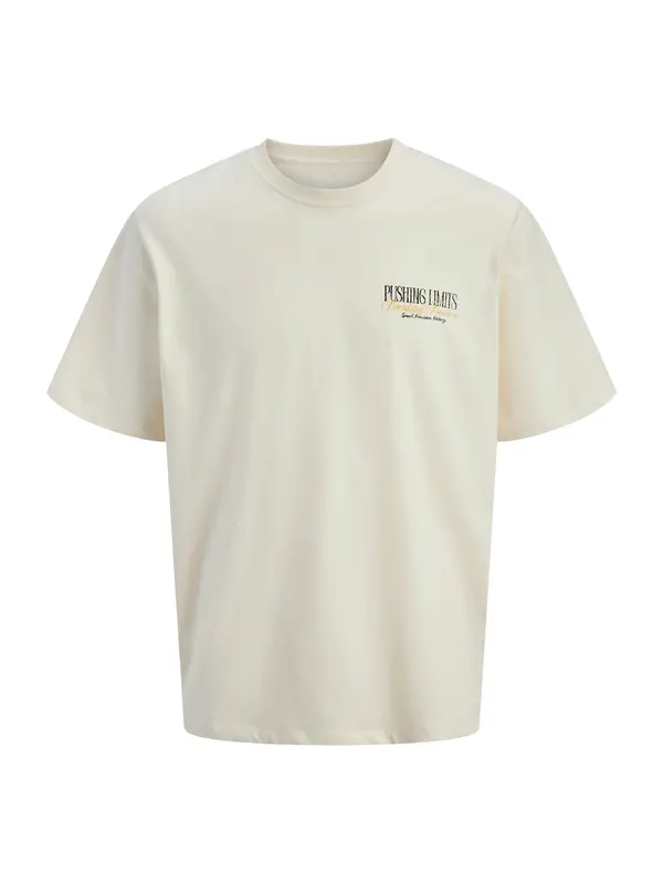 Jack & Jones Plus Jack & Jones Plus Majica 'JORWatercolour'  sepija / vatreno crvena / crna / bijela