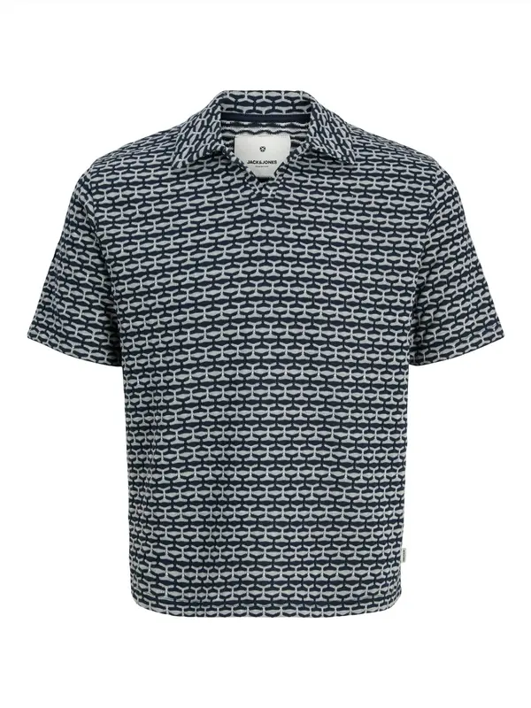 Jack & Jones Plus Jack & Jones Plus Majica 'JPRBLAELI'  mornarsko plava / sivkasto plava