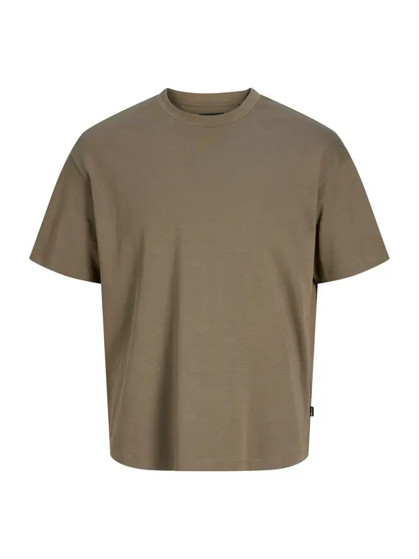 Jack & Jones Plus Jack & Jones Plus Majica 'JPRBLASUMMER'  svijetlosmeđa / bijela