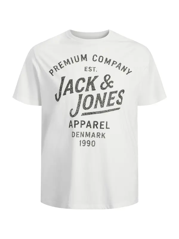 Jack & Jones Plus Jack & Jones Plus Majica 'JPRBLUZANE'  crna / bijela