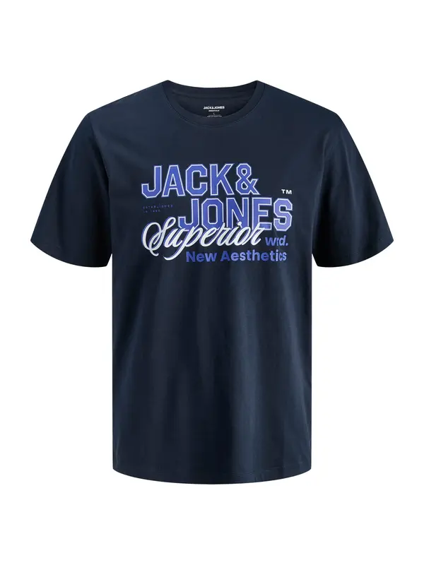 Jack & Jones Plus Jack & Jones Plus Majica  kraljevsko plava / tamno plava / bijela