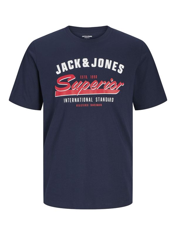 Jack & Jones Plus Jack & Jones Plus Majica  mornarsko plava / crvena / bijela