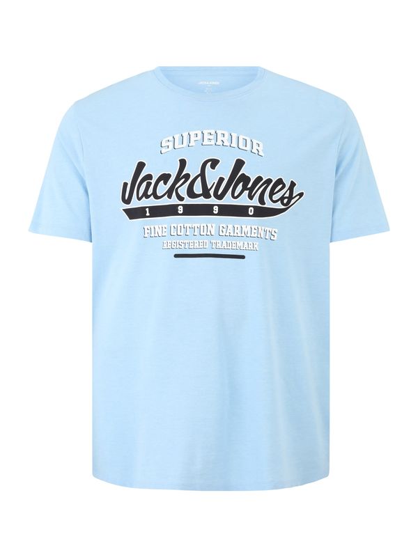 Jack & Jones Plus Jack & Jones Plus Majica  noćno plava / svijetloplava / bijela