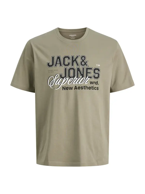 Jack & Jones Plus Jack & Jones Plus Majica  siva / crna / bijela