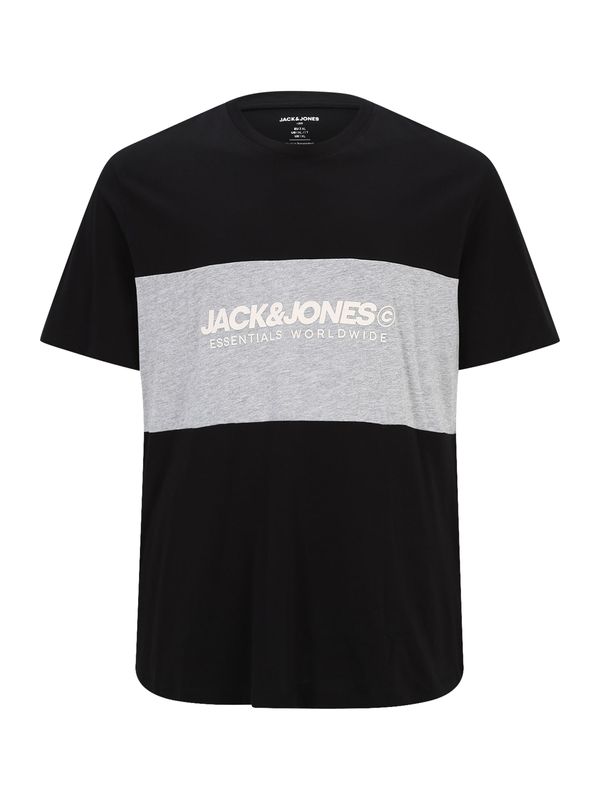 Jack & Jones Plus Jack & Jones Plus Majica  siva / crna / bijela