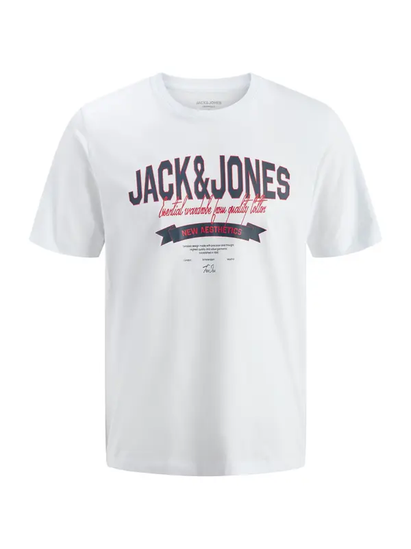 Jack & Jones Plus Jack & Jones Plus Majica  tamno plava / jarko crvena / bijela