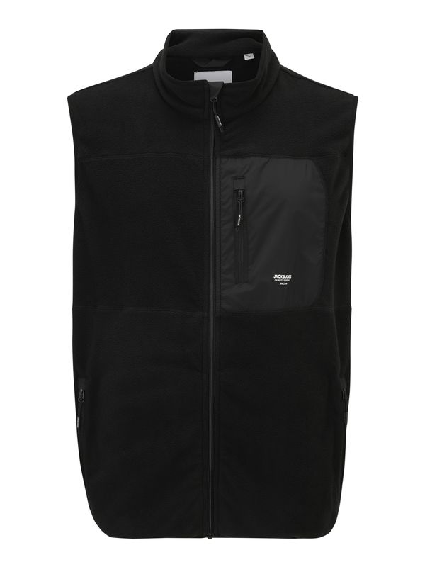 Jack & Jones Plus Jack & Jones Plus Prsluk 'JJTHEO'  crna / bijela