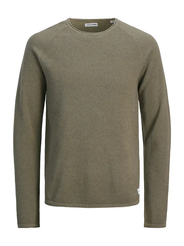 Jack & Jones Plus Jack & Jones Plus Pulover 'JJEhill'  maslinasta