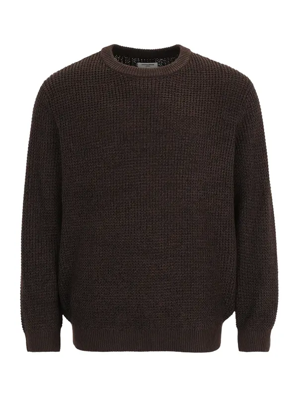 Jack & Jones Plus Jack & Jones Plus Pulover 'JJGLOBAL'  tamno smeđa