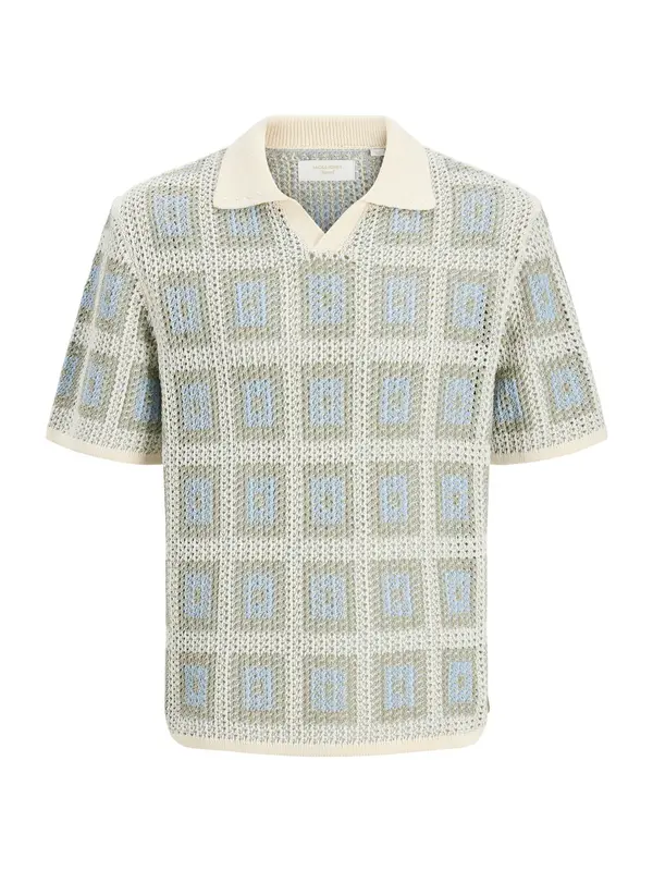 Jack & Jones Plus Jack & Jones Plus Pulover 'JORAIDEN'  boja pijeska / tamno bež / svijetloplava