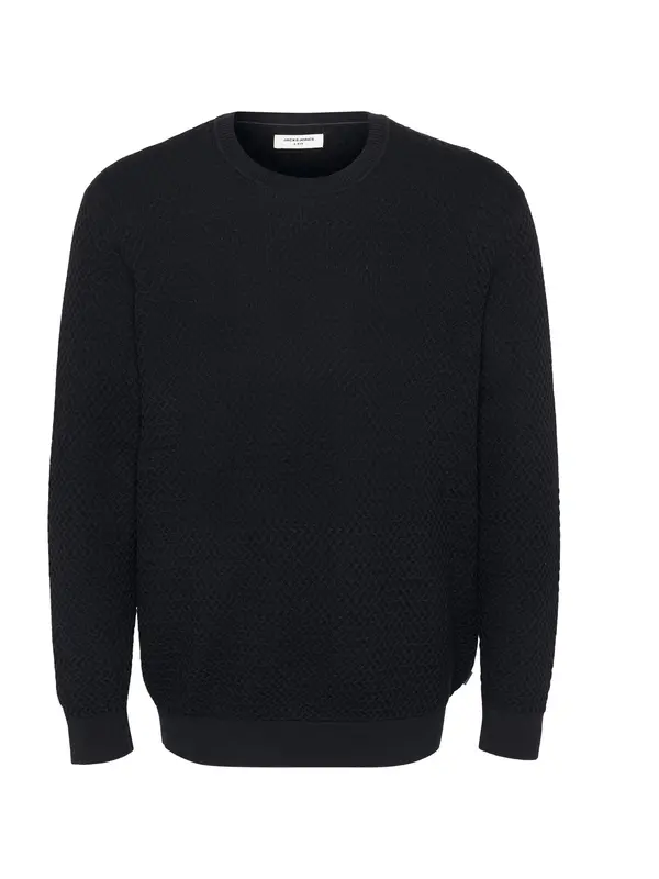 Jack & Jones Plus Jack & Jones Plus Pulover 'JPRBLUBARKLEY'  crna