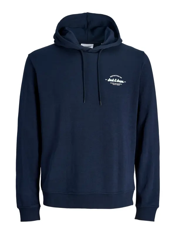 Jack & Jones Plus Jack & Jones Plus Sweater majica 'JJBRANDON'  mornarsko plava / svijetlozelena / bijela