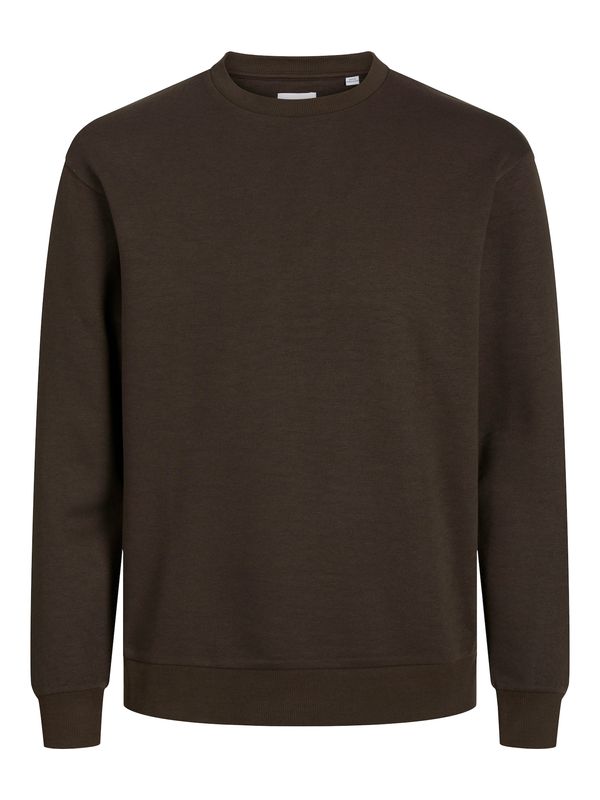 Jack & Jones Plus Jack & Jones Plus Sweater majica 'JJEBRADLEY'  tamno smeđa