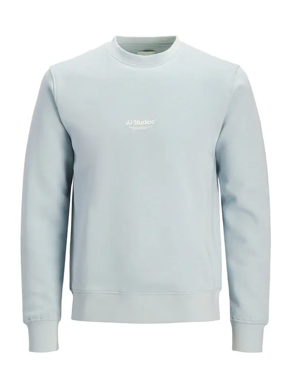 Jack & Jones Plus Jack & Jones Plus Sweater majica 'JJESoho'  pastelno plava / bijela