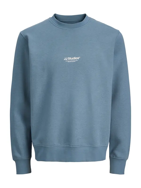 Jack & Jones Plus Jack & Jones Plus Sweater majica 'JJESoho'  plava / bijela