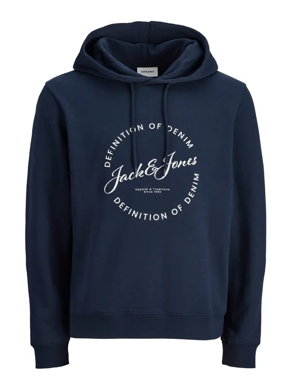Jack & Jones Plus Jack & Jones Plus Sweater majica 'JJGRAYSON'  mornarsko plava / bijela