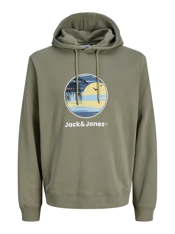 Jack & Jones Plus Jack & Jones Plus Sweater majica 'JJPERRY'  safirno plava / svijetloplava / svijetložuta / siva
