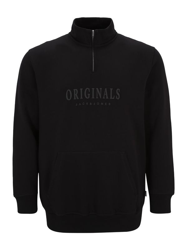 Jack & Jones Plus Jack & Jones Plus Sweater majica 'JORFREDERIKSBERG'  crna