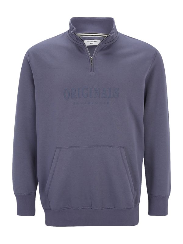 Jack & Jones Plus Jack & Jones Plus Sweater majica 'JORFREDERIKSBERG'  noćno plava