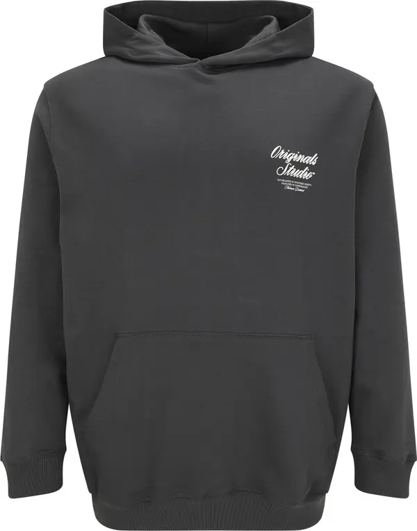 Jack & Jones Plus Jack & Jones Plus Sweater majica 'JORNORREBRO'  bazalt siva / bijela