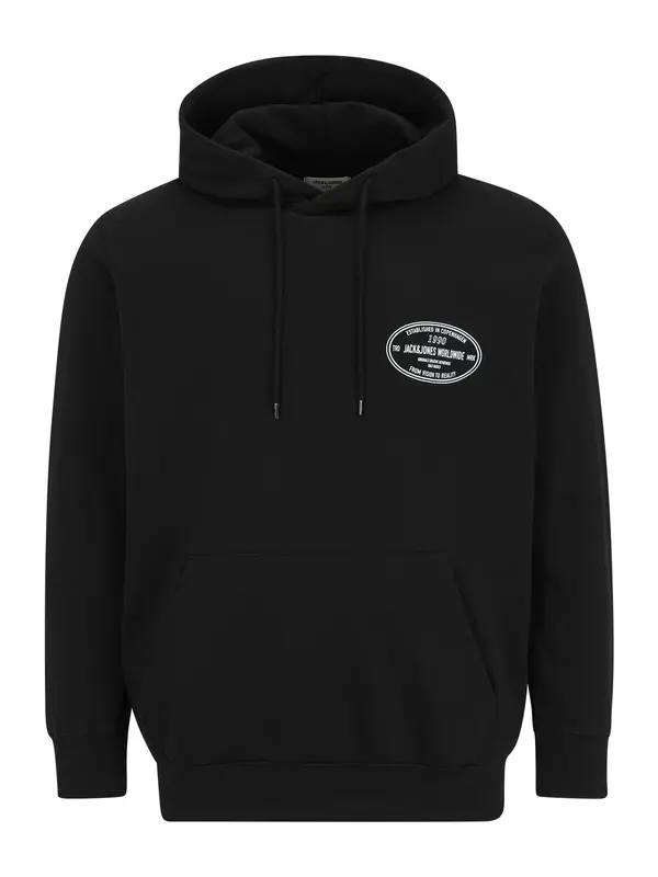 Jack & Jones Plus Jack & Jones Plus Sweater majica 'JORYork'  srebrno siva / crna