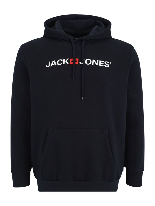 Jack & Jones Plus Jack & Jones Plus Sweater majica  mornarsko plava / crvena / bijela