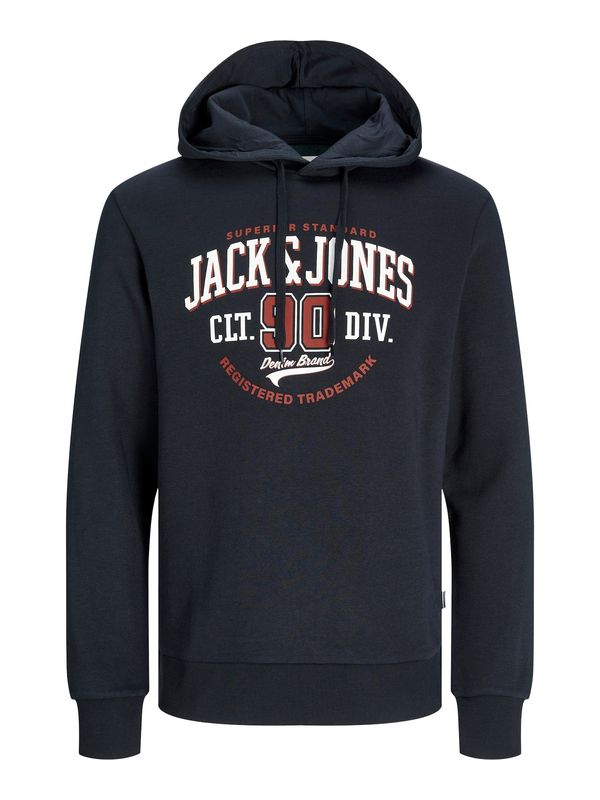 Jack & Jones Plus Jack & Jones Plus Sweater majica  morsko plava / hrđavo crvena / bijela