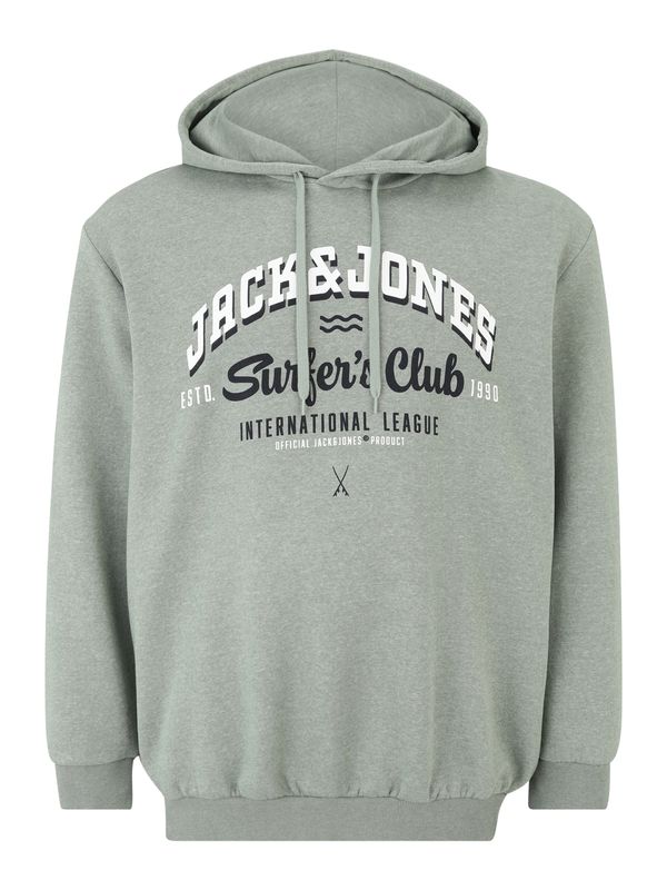 Jack & Jones Plus Jack & Jones Plus Sweater majica  morsko plava / žad / bijela