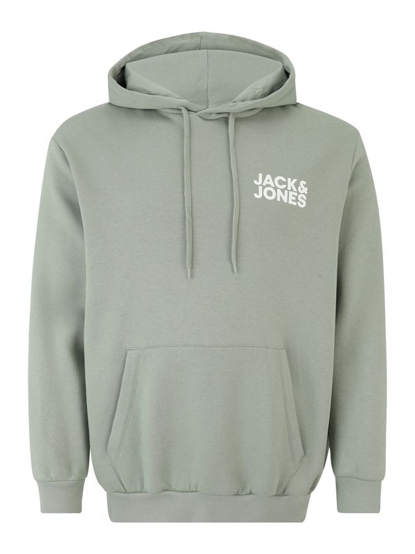 Jack & Jones Plus Jack & Jones Plus Sweater majica  zelena / bijela