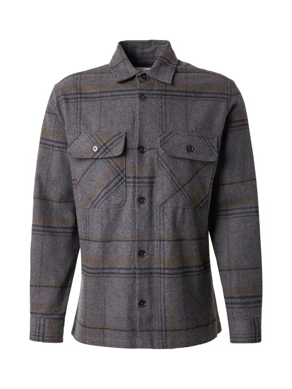 Jack & Jones Premium Jack & Jones Premium Košulja 'JPRrayle'  smeđa / tamo siva / crna