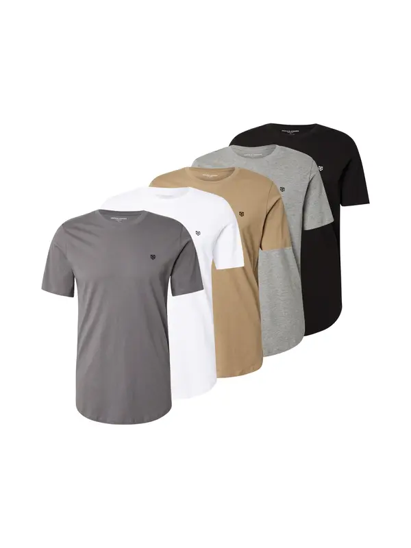 Jack & Jones Premium Jack & Jones Premium Majica 'JPRBLABRODY'  siva / svijetlosiva / kaki / crna / bijela