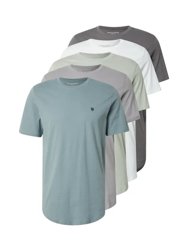 Jack & Jones Premium Jack & Jones Premium Majica 'JPRBLABrody'  siva / svijetlosiva / pastelno zelena / bijela