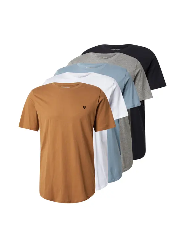 Jack & Jones Premium Jack & Jones Premium Majica 'JPRBLABrody'  sivkasto plava / zeleno smeđa / siva melange / crna / bijela