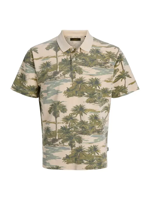 Jack & Jones Premium Jack & Jones Premium Majica 'JPRBLUHAWAII'  bež siva / maslinasta / pastelno zelena / tamno zelena