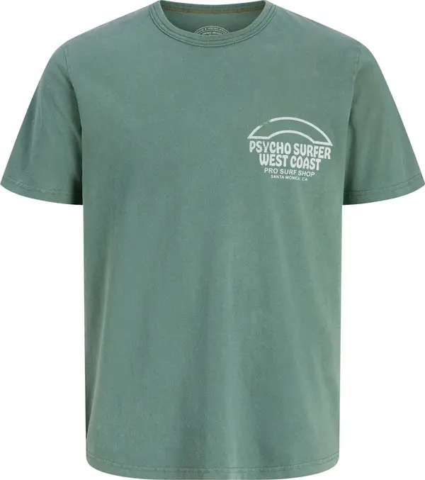 Jack & Jones Premium Jack & Jones Premium Majica 'JPRBLUMAXWELL'  sivkasto zelena / bijela