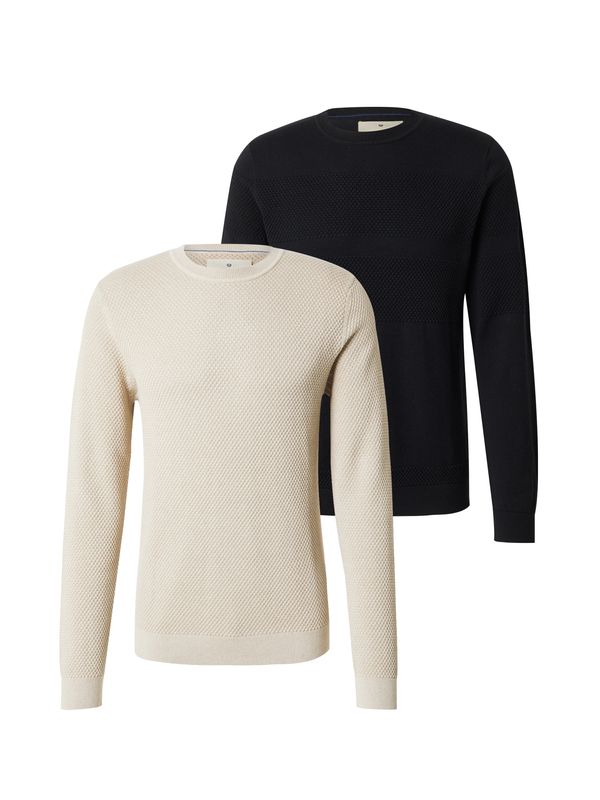 Jack & Jones Premium Jack & Jones Premium Pulover 'JPRBLUNOAH'  bež / crna