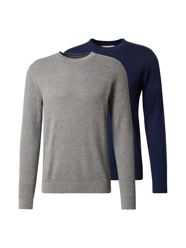 Jack & Jones Premium Jack & Jones Premium Pulover 'JPRBLUNOAH'  mornarsko plava / siva melange