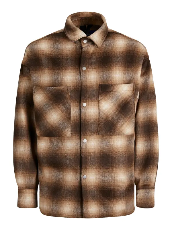 JACK & JONES JACK & JONES Prijelazna jakna 'Cane'  kestenjasto smeđa / bijela