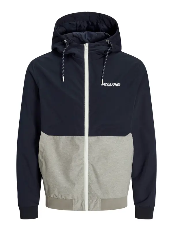 JACK & JONES JACK & JONES Prijelazna jakna 'JJERush'  mornarsko plava / bež siva / bijela
