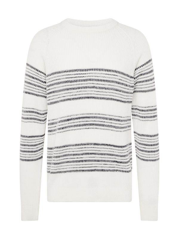 JACK & JONES JACK & JONES Pulover  crna / bijela