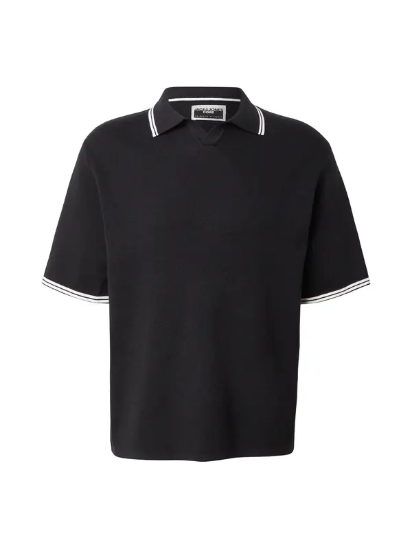 JACK & JONES JACK & JONES Pulover 'JCOBREEZE'  crna / bijela