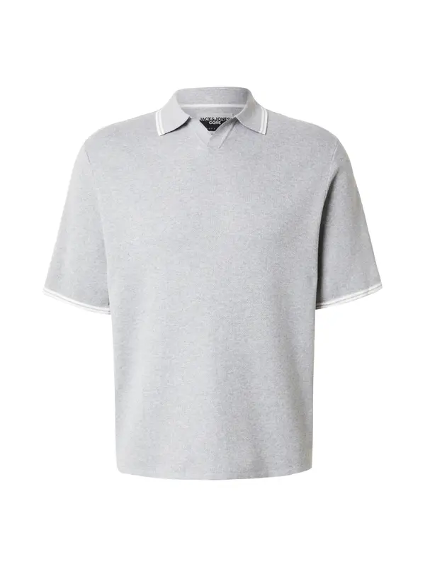 JACK & JONES JACK & JONES Pulover 'JCOBREEZE'  svijetlosiva / bijela
