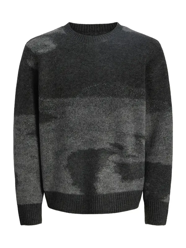 JACK & JONES JACK & JONES Pulover 'JCOFLARE'  siva melange / crna