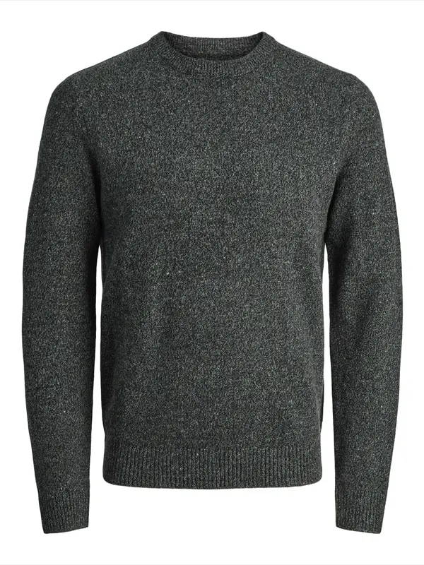 JACK & JONES JACK & JONES Pulover 'JJ'  crna melange