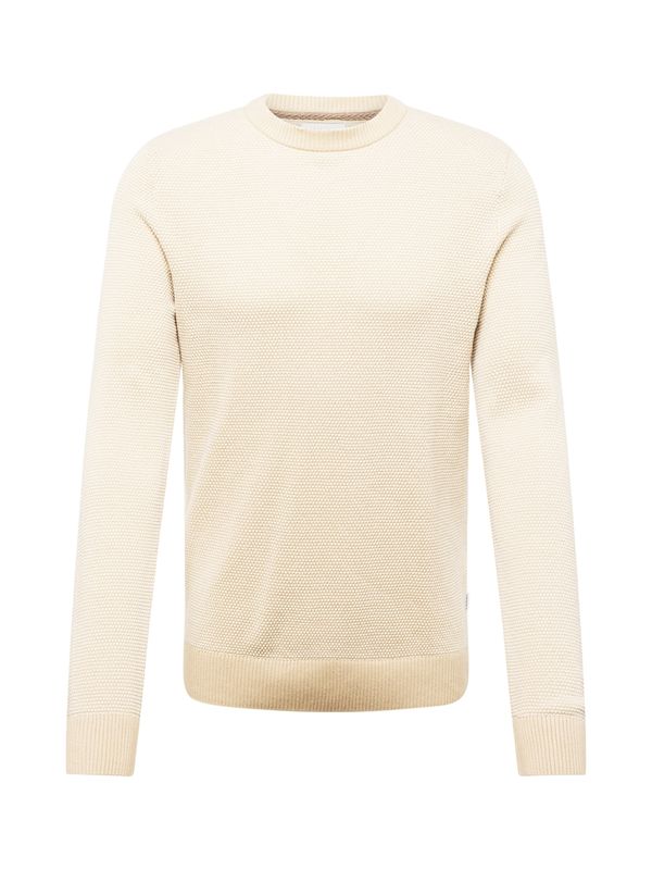JACK & JONES JACK & JONES Pulover 'JJEGlobe'  bež / svijetlobež / bijela