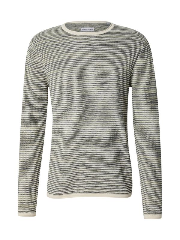JACK & JONES JACK & JONES Pulover 'JJEWAN'  svijetlobež / morsko plava / kivi zelena